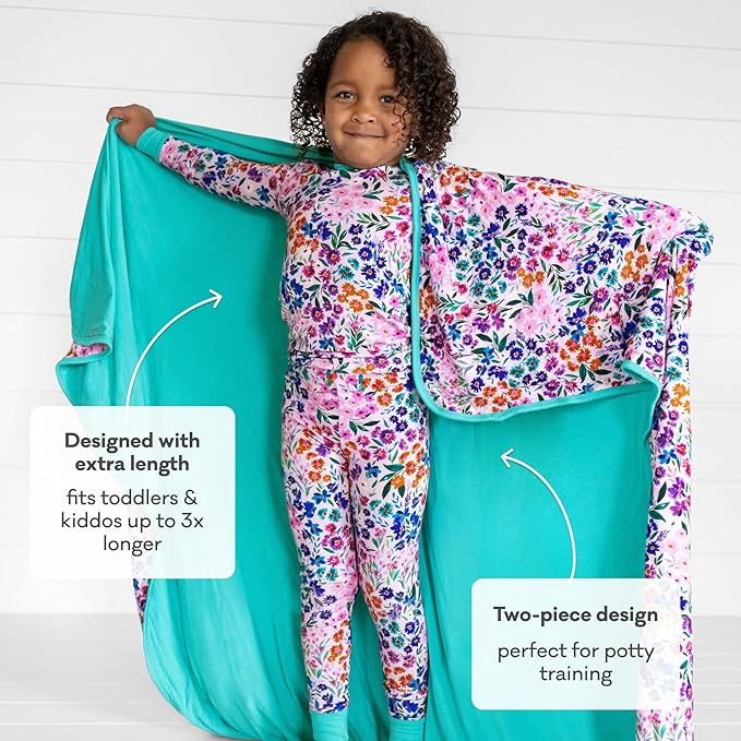 Little Sleepies Two-Piece Pajama Set for Boys & Girls, Soft Viscose from Bamboo Toddler Pajamas for Kids, Family Matching PJs