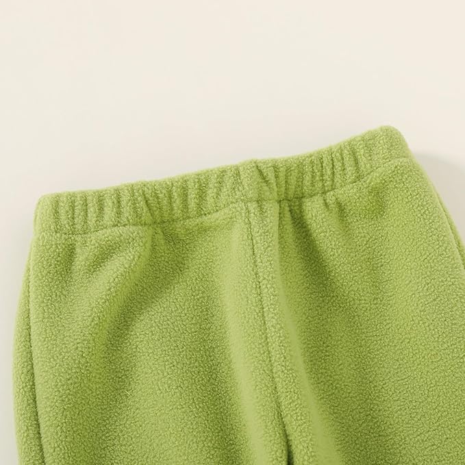 YOUNGER TREE Toddler Boy Girl Clothes Fleece Fall Winter Outfit Baby Long Sleeve Button Sweatshirt and Pants Sweatsuits Set