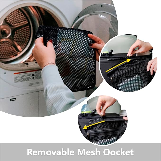 TOPDesign Universal Baby Stroller Organizer, Stroller Caddy with Detachable Mesh Bag & Heightened Insulated Cup Holders & Non-Slip Secure Hooks Accessories, Fits Most Strollers (Pink)