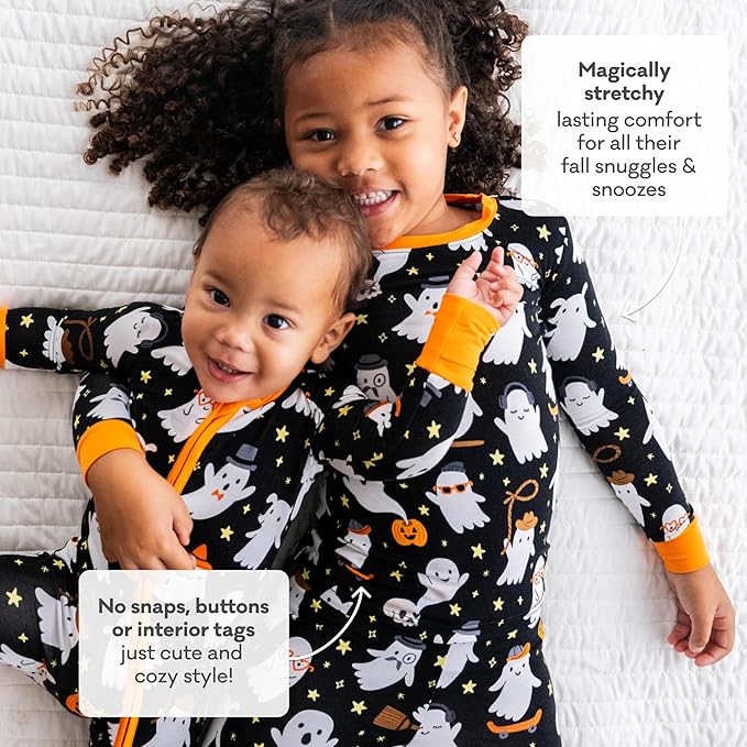 Little Sleepies Two-Piece Pajama Set for Boys & Girls, Soft Viscose from Bamboo Toddler Pajamas for Kids, Family Matching PJs