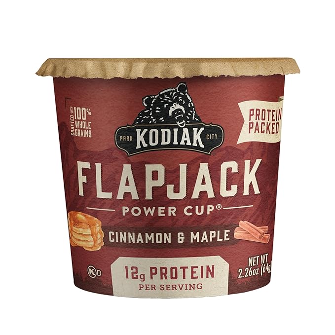 Kodiak Cakes Pancake On the Go, Cinnamon and Maple, 2.26 Ounce (Pack of 12)