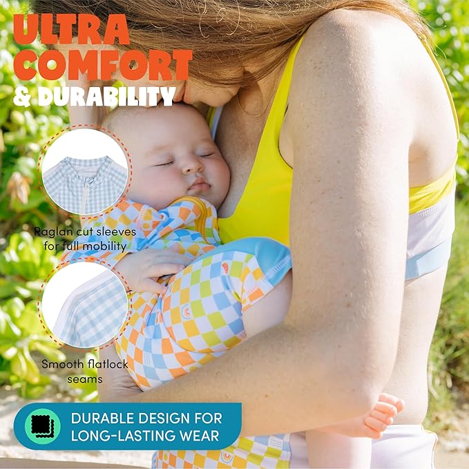 SwimZip Boys' Long-Sleeve UPF 50+ Swimsuit for Baby, Toddler, & Little Boys