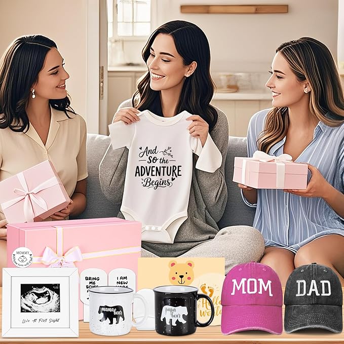 Best New Parents Gifts for Couples,First Time New Mom and Dad to Be Gifts 2025,Expecting Parents,Gender Reveal Gift for Parent to Be, Baby Gift Basket,Baby Shower,decisive Coin,Pregnancy,Girl,Boy