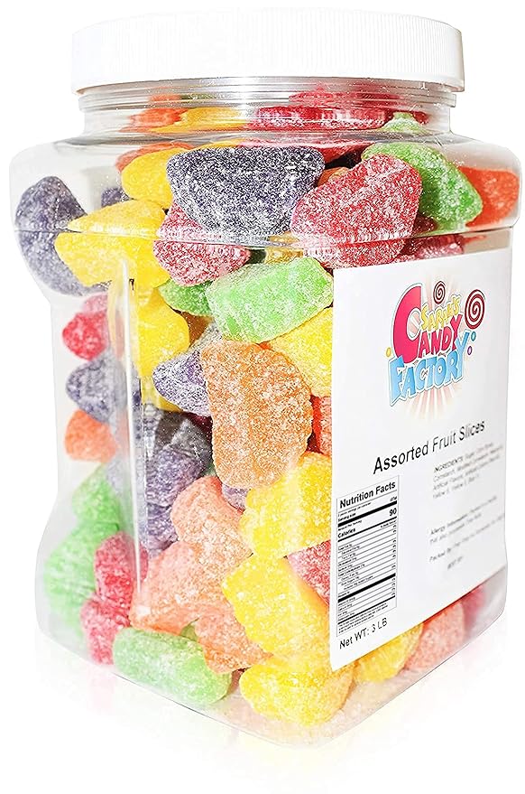 Sarah's Candy Factory Assorted Fruit Slice (3 Lbs in Jar)