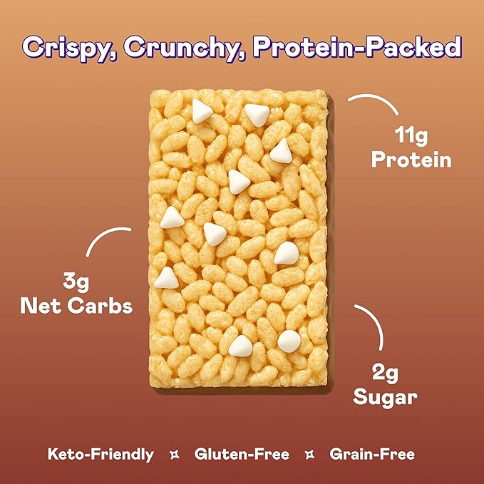 MAGIC SPOON Treats - High Protein, Low Carb, Keto Friendly, Low Sugar, Gluten Free, Crispy Protein Bar Cereal Bar, On-The-Go Healthy Snack (Smores, 16 Bars)