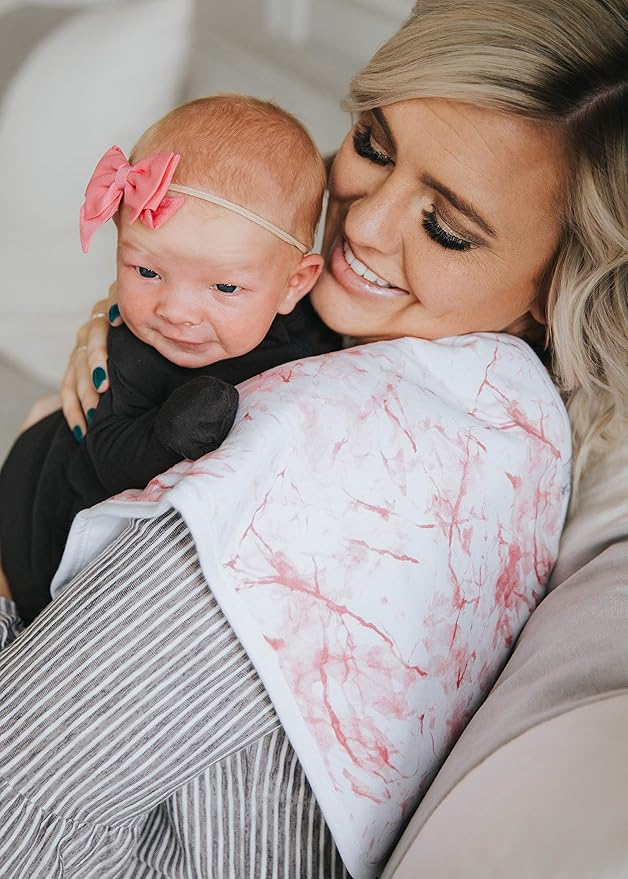 Copper Pearl Premium Baby Burp Cloths - 3-Pack Large Cotton Burp Cloths, Extra Soft Spit Up Rags with 3 Absorbent Layers, Perfect for Baby Girl Gifts (21" x 10" Size, Enchanted Set)