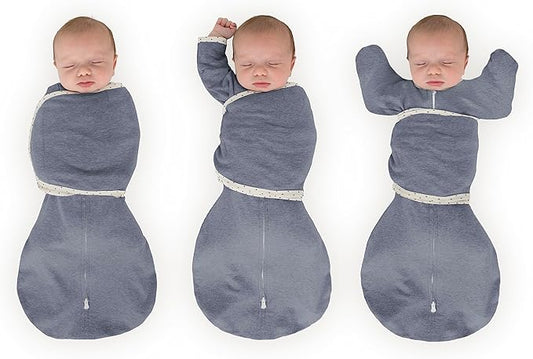 SwaddleDesigns 6-Way Omni Swaddle Sack Arms Up Swaddle for Newborn, More Options to Calm Startle Reflex, Improves Sleep