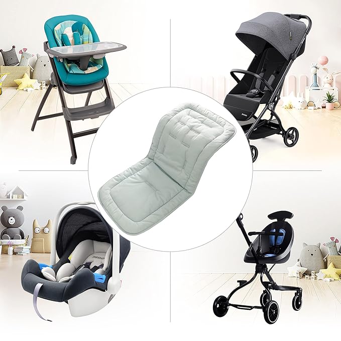 Baby Carriage Cushion, Universal Breathable Stroller Mat, Stroller Cushion for Strollers 100% Cotton, 34x78cm,1 Pack