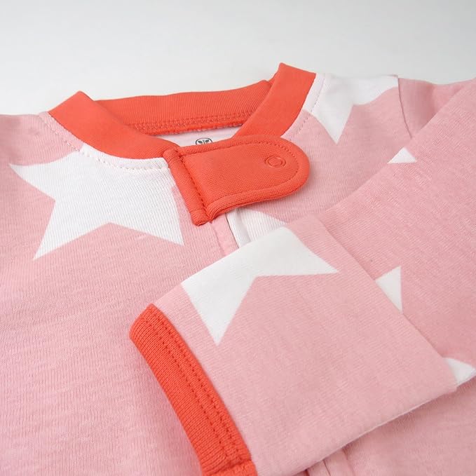 HonestBaby Baby Celebration Sleep & Play Footed One-Piece Pajama Sleeper 100% Organic Cotton