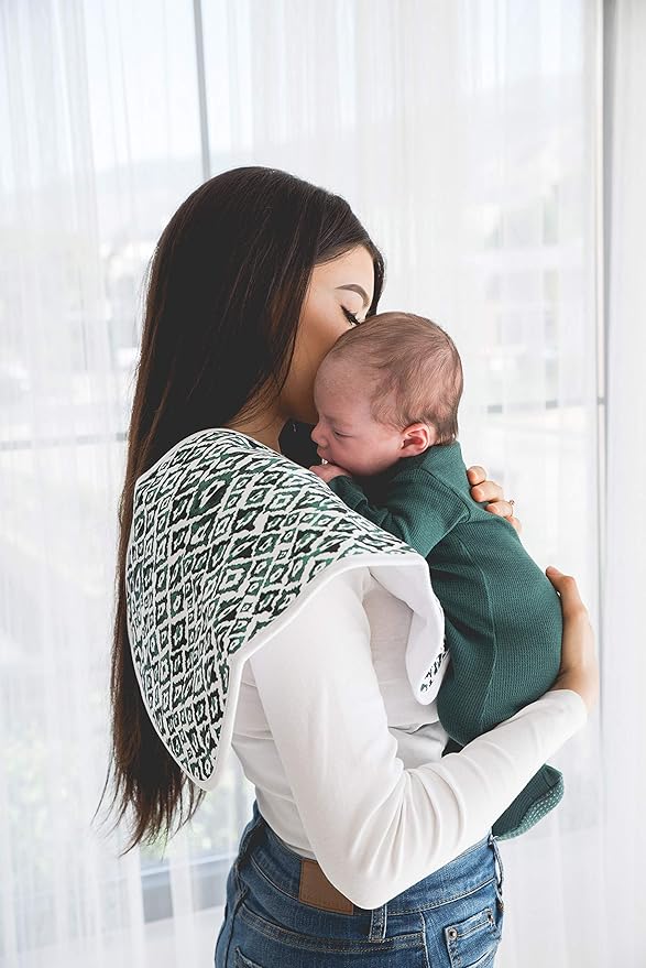 Copper Pearl Premium Baby Burp Cloths - 3-Pack Large Cotton Burp Cloths, Extra Soft Spit Up Rags with 3 Absorbent Layers, Perfect for Baby Boy Gifts (21" x 10" Size, Bison Set)