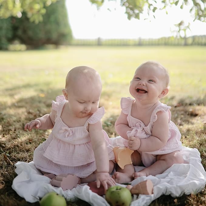 mushie Princess Bath Toys Play Set for Toddlers | 100% Food Grade Silicone | Mold Free, Pack of 4