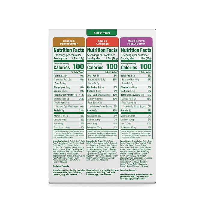 Sprout Organics, Toddler Snack Bars, Variety Pack, 15 Individual Bars 1 oz Each (6-boxes)