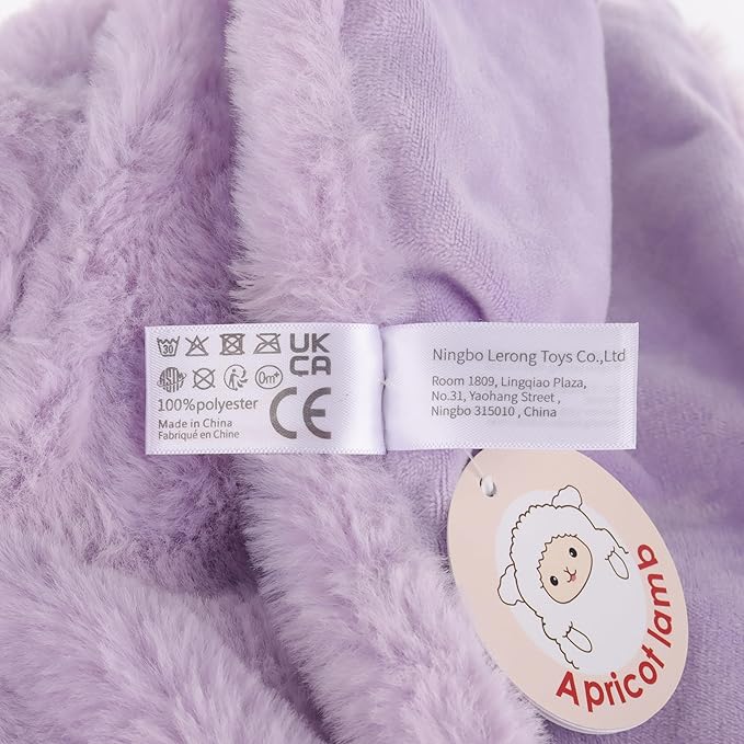 Apricot Lamb Stuffed Animals Purple Bunny Rabbit Security Blanket Infant Nursery Character Blanket Luxury Snuggler Plush Baby Lovey(Purple Bunny)