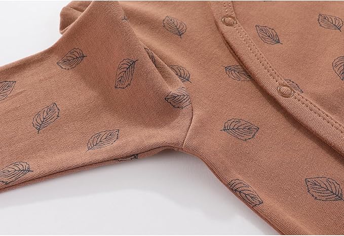 Unisex Baby Boy Girl Footies Rompers Cotton Long Sleeve 3 Pack Infant Jumpsuits 0-12Months Babies' Outfits