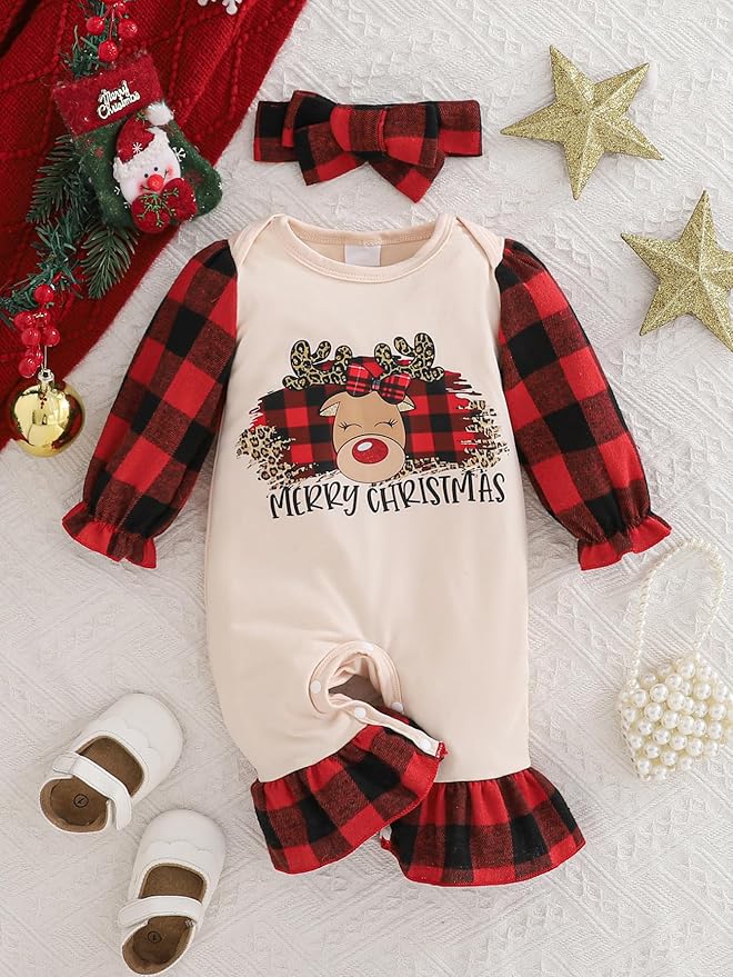 Preemie Newborn Baby Girl Clothes Infant Fall Winter Outfits Letter Floral One-Piece Romper+Jumpsuit