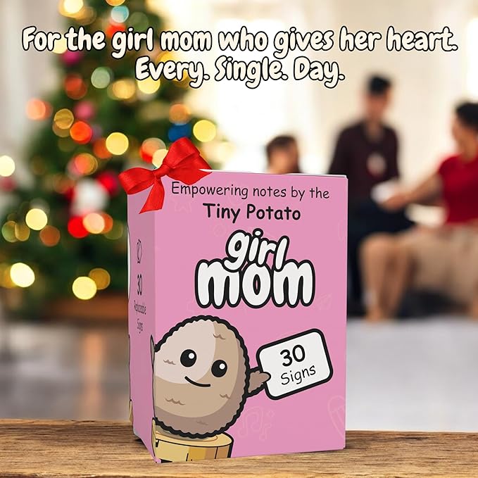 Got you a little something Girl Mom Gifts for Women - Cute Positive Crochet Potato with 30 Empowering Cards for a Mother of Daughters - New Mom Gifts for Women After Birth Ideas for 1st Time Mothers