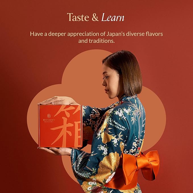 Bokksu Seasons of Japan Snack Box - 1-Piece Tea + 22-Piece Snacks from Japan - Authentic Japanese Food Box with Cookies, Chips, Mochi, Crackers, Tea, and More