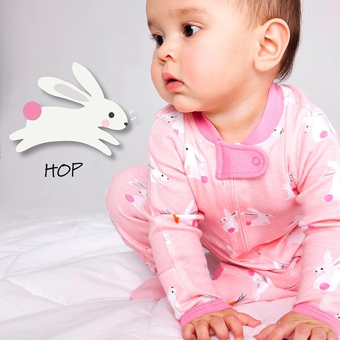 HonestBaby Baby Celebration Sleep & Play Footed One-Piece Pajama Sleeper 100% Organic Cotton