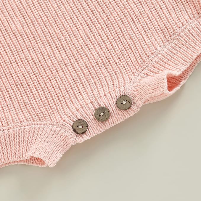 FYBITBO Baby Girl Boy Sweater Knit Oversized Pullover Sweatshirt Romper Onesie Warm Fall Winter Clothes Outfit Newborn