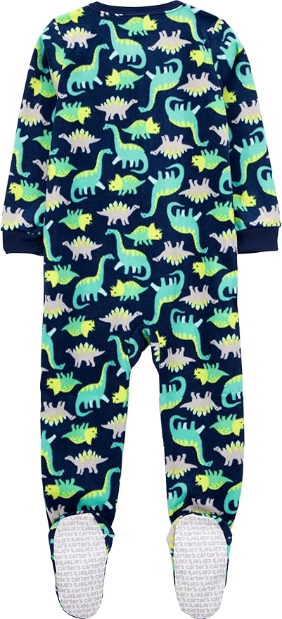 Simple Joys by Carter's Toddlers and Baby Boys' Loose-Fit Flame Resistant Fleece Footed Pajamas, Pack of 3
