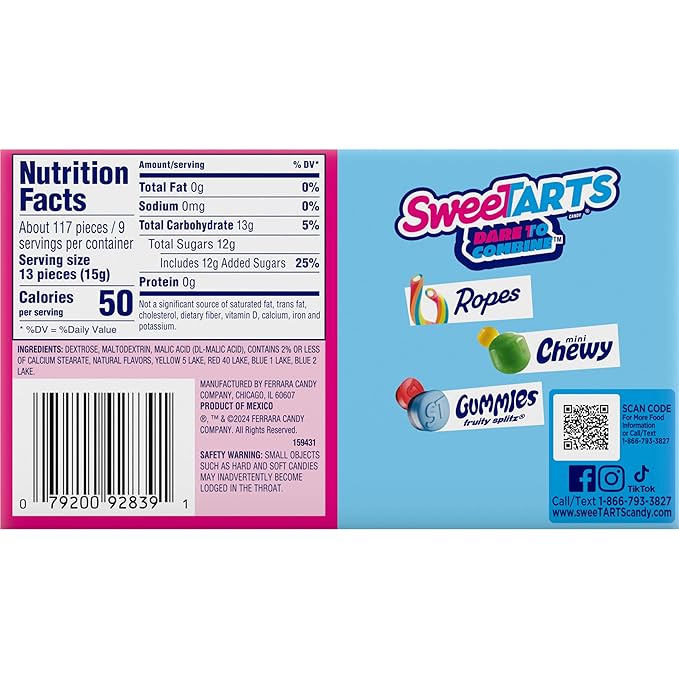 SweeTARTS Original Theater Box Candy, 5 Ounce Boxes (Pack of 10)