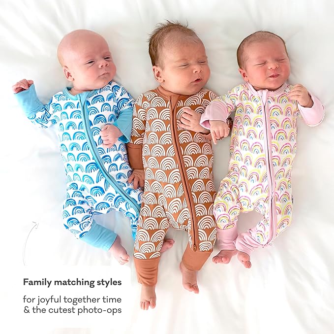 Little Sleepies Pajamas for Baby Boys & Girls, Viscose from Bamboo Baby Pajamas, Preemie & Newborn Sleepers, 2-Way Zipper PJs