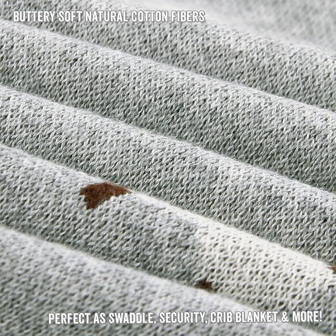 Knit Baby Swaddle Blanket - 100% Cotton Soft Cozy Lightweight Unisex Receiving Swaddling Stroller Quilt Blanket for Shower Gift Registry for Newborns Infants & Toddlers (Sheep - Grey)