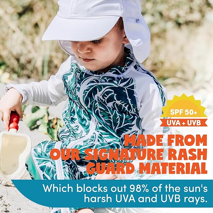 SwimZip Boys' Long-Sleeve UPF 50+ Swimsuit for Baby, Toddler, & Little Boys