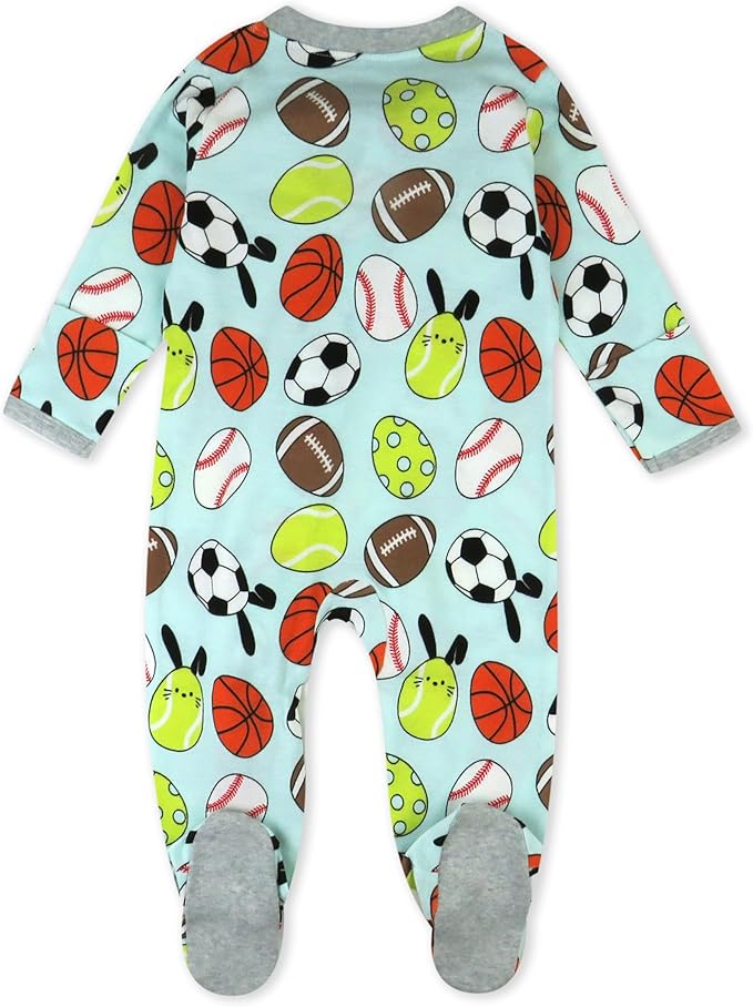 HonestBaby Baby Celebration Sleep & Play Footed One-Piece Pajama Sleeper 100% Organic Cotton