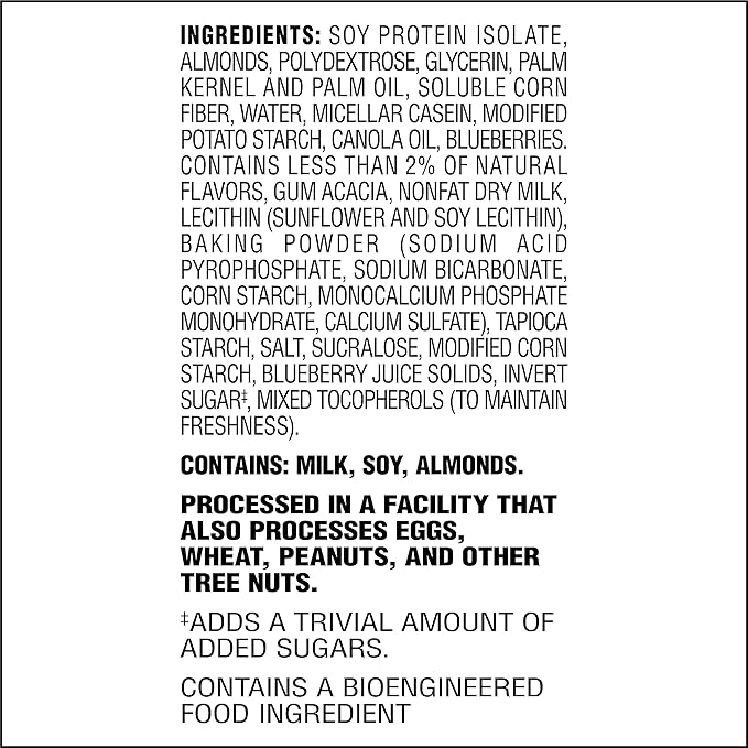 Atkins Blueberry Flavored Soft Baked Energy Bars, High in Protein Snack Bar, Low Sugar, High Fiber Snack, Protein Snack, 4 Packs (4 Bars Each)