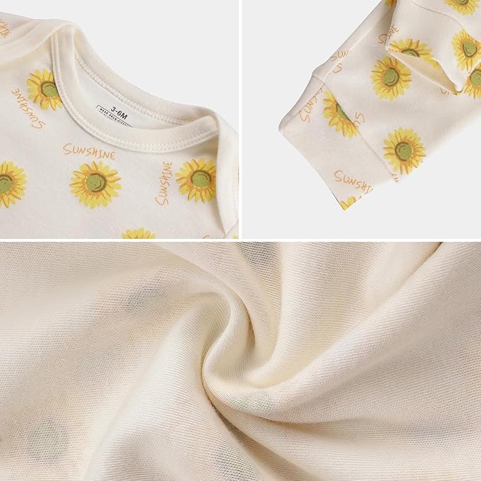 Baby Newborn Layette 10-Piece Sets Cotton Bodysuits Pants Sets for Baby Boys Girls Toddler Unisex Baby Gift Set