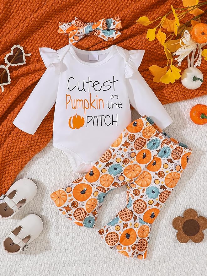 Baby Girl Clothes Newborn Infant Outfits Cute Summer Clothes Spring Romper Set+Hat+Headband