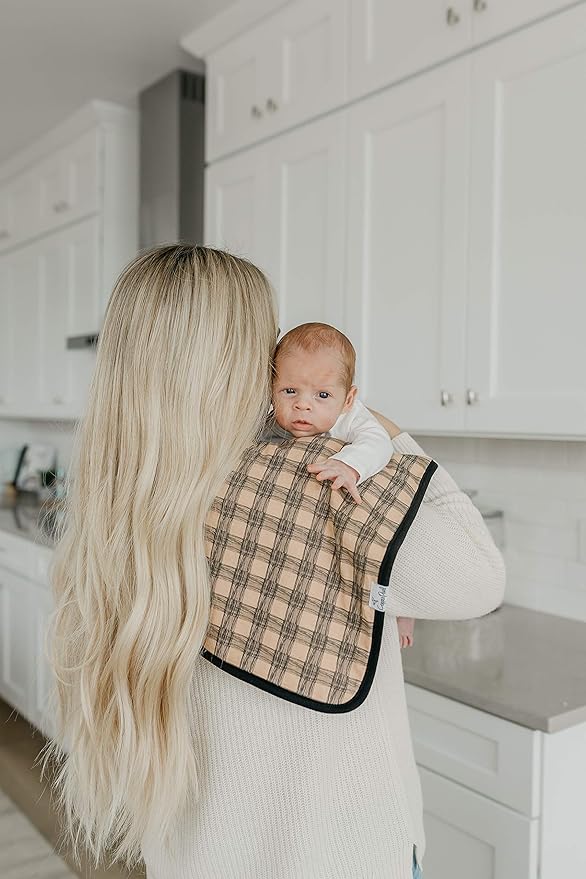 Copper Pearl Premium Baby Burp Cloths - 3-Pack Large Cotton Burp Cloths, Extra Soft Spit Up Rags with 3 Absorbent Layers, Perfect for Baby Boy and Baby Girl Gifts (21" x 10" Size, Jo Set)