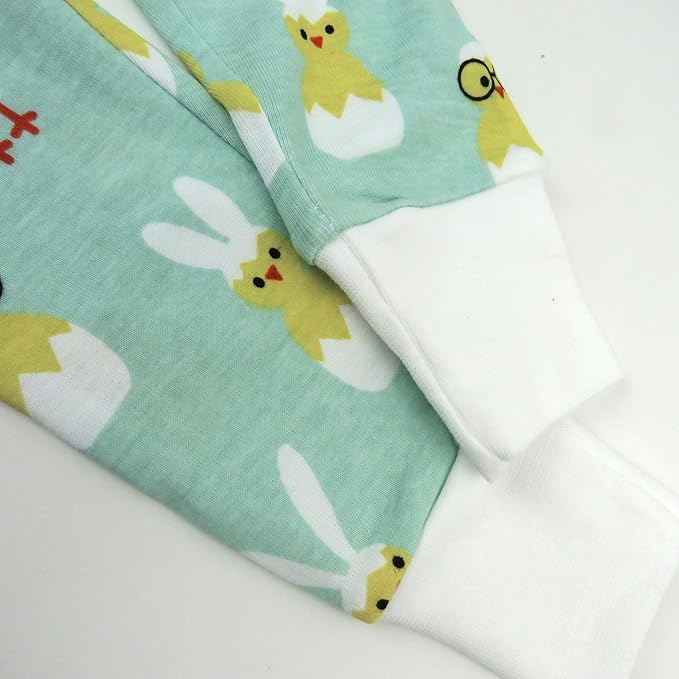 HonestBaby unisex-baby Celebration 2-piece Pajamas Sleepwear Pjs 100% Organic Cotton for Baby, Toddler, Kids