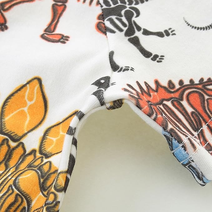 Baby Boy Girl Romper Short Sleeve 100% Cotton Bodysuit Outfits 2 Way Zipper Jumpsuit