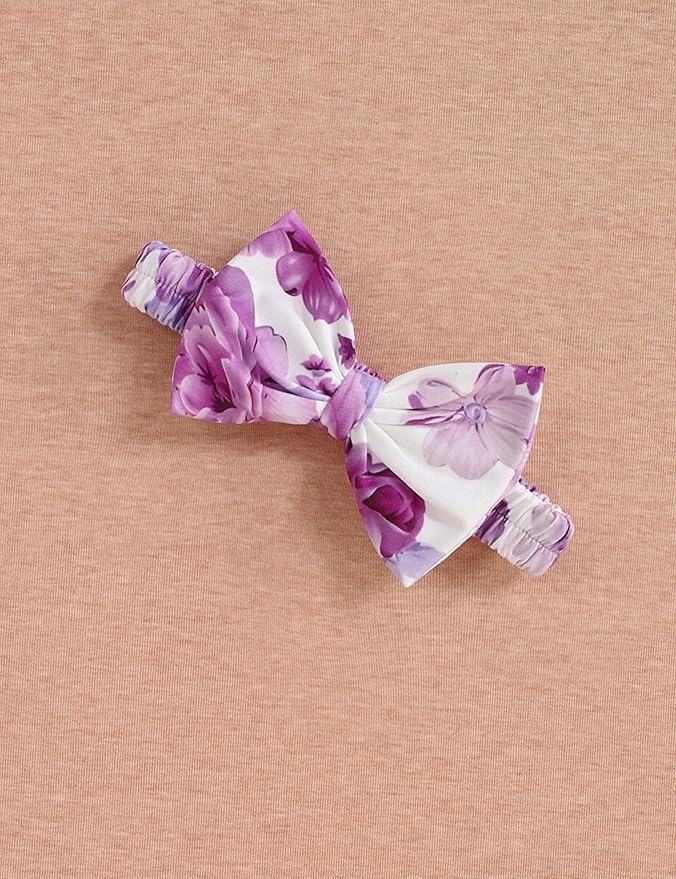 oklady Toddler Baby Girl Clothes Solid Color Ruffle Tops Floral Pants with Headband Fall Winter Cute Girl Outfits