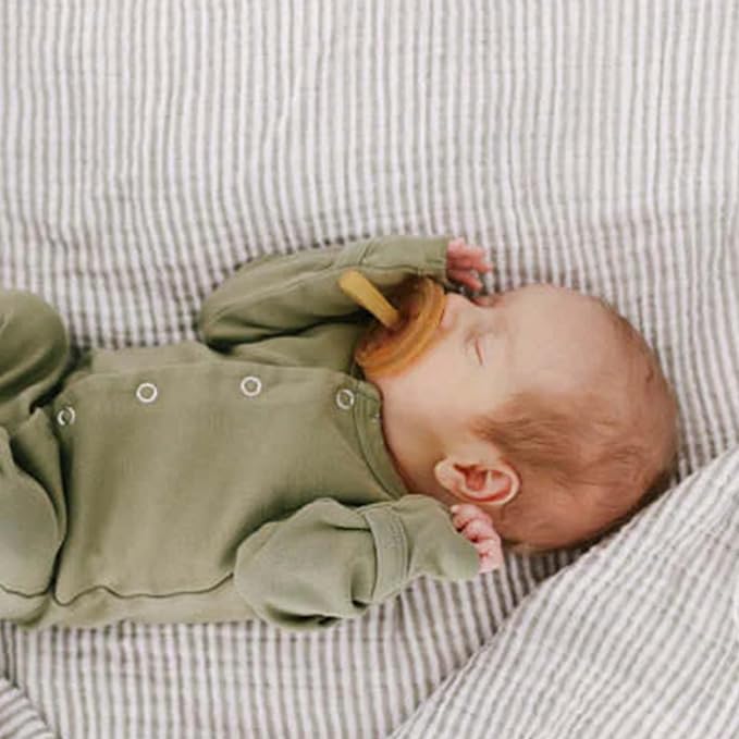 Little Unicorn Premium Cotton Swaddle Baby Blanket | Breathable Fabric | for swaddling, Play, Nursing & More (Grey Stripe)