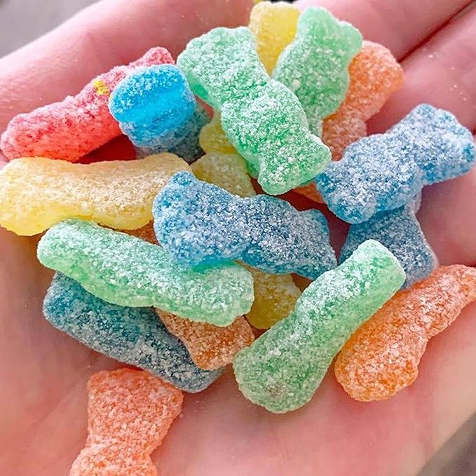 SOUR PATCH KIDS Original, SOUR PATCH KIDS Watermelon, and SWEDISH FISH Mini Soft & Chewy Candy Variety Pack, Family Size, Bulk Candy, 3-1.8 lb Bags