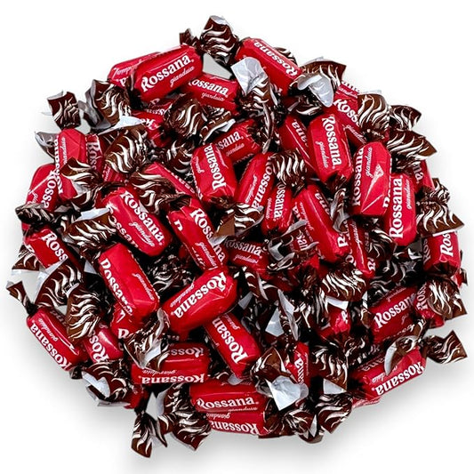 Premium Gourmet Rossana Italian Hard Filled candy-1.5 lbs Individually Wrapped Italian Candy Filled with a creamy Chocolate Hazelnut filling Gluten-Free-Perfect For Any Occasions(24 oz)