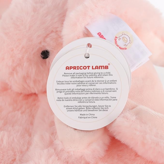 Apricot Lamb Stuffed Animals Blush Bunny Rabbit Security Blanket Infant Nursery Character Blanket Luxury Snuggler Plush Baby Lovey(Blush Bunny)