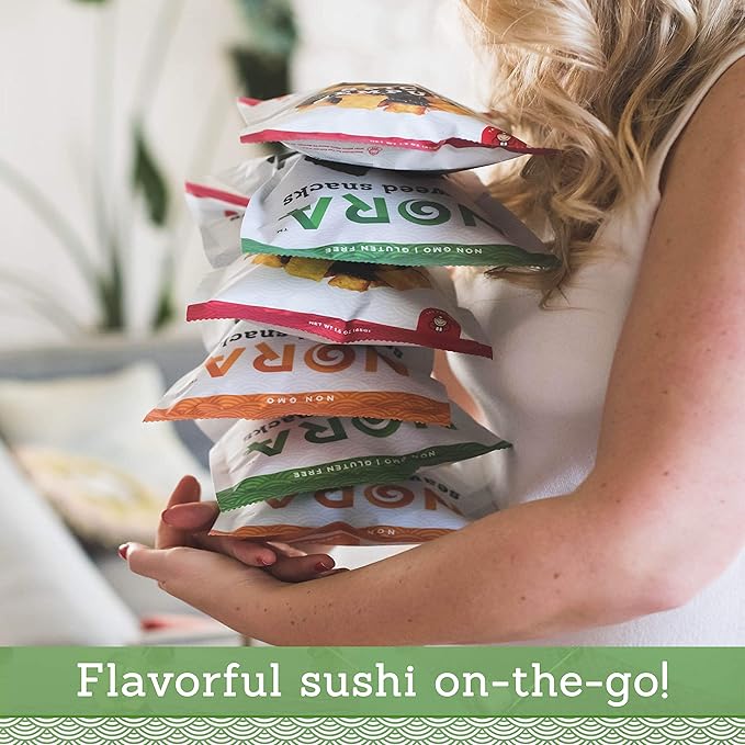 Crispy Seaweed Snacks by Nora | Asian Snacks | Taster's Variety Pack | Low-Sugar, Vegan, Non-GMO Verified | 6-Pack