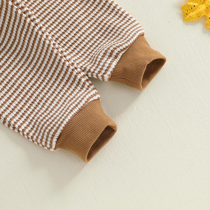 CIYCUIT Toddler Baby Boy Outfits Striped Sweatshirt Pants Clothes Set