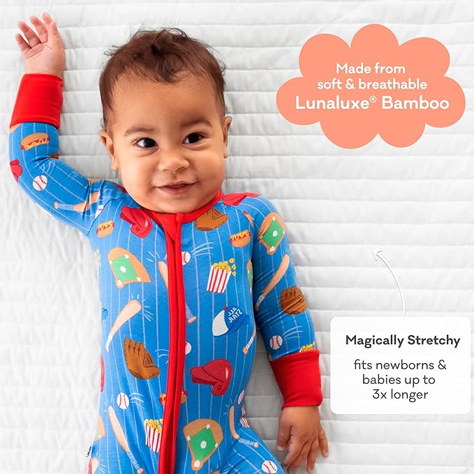 Little Sleepies Pajamas for Baby Boys & Girls, Viscose from Bamboo Baby Pajamas, Preemie & Newborn Sleepers, 2-Way Zipper PJs