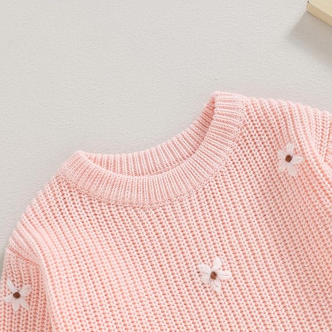 FYBITBO Baby Girl Boy Sweater Knit Oversized Pullover Sweatshirt Romper Onesie Warm Fall Winter Clothes Outfit Newborn