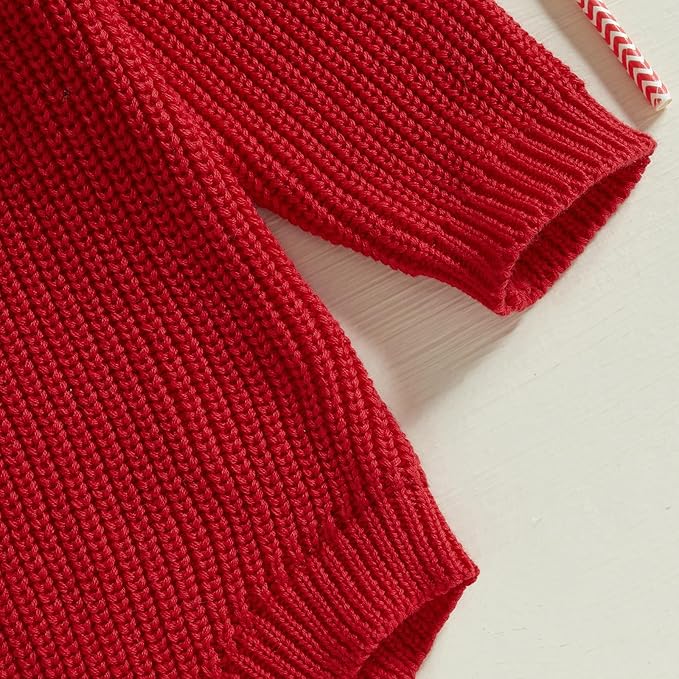 FYBITBO Baby Girl Boy Sweater Knit Oversized Pullover Sweatshirt Romper Onesie Warm Fall Winter Clothes Outfit Newborn
