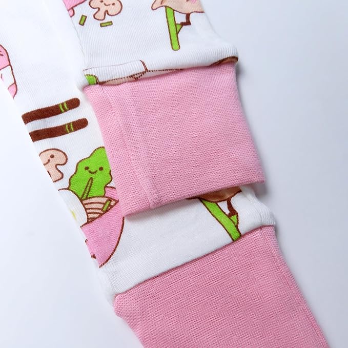 HonestBaby baby-girls 2-piece Pajamas Sleepwear Pjs 100% Organic Cotton for Baby, Toddler, Kids, Girl