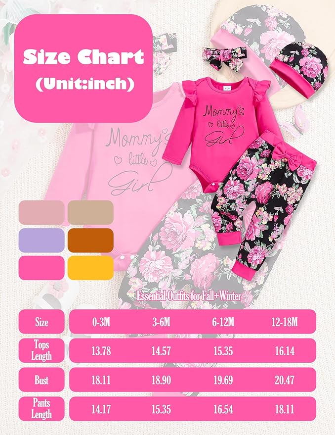 Baby Girl Clothes Newborn Infant Outfits Cute Summer Clothes Spring Romper Set+Hat+Headband
