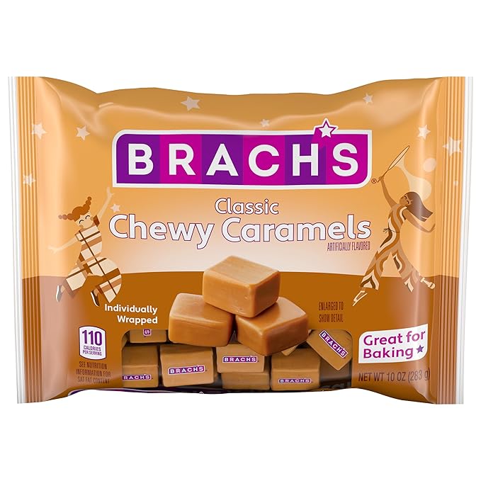 Brach’s Milk Maid Caramels, Individually Wrapped Candy, 10oz Bag