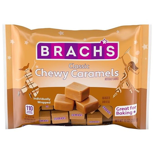 Brach’s Milk Maid Caramels, Individually Wrapped Candy, 10oz Bag