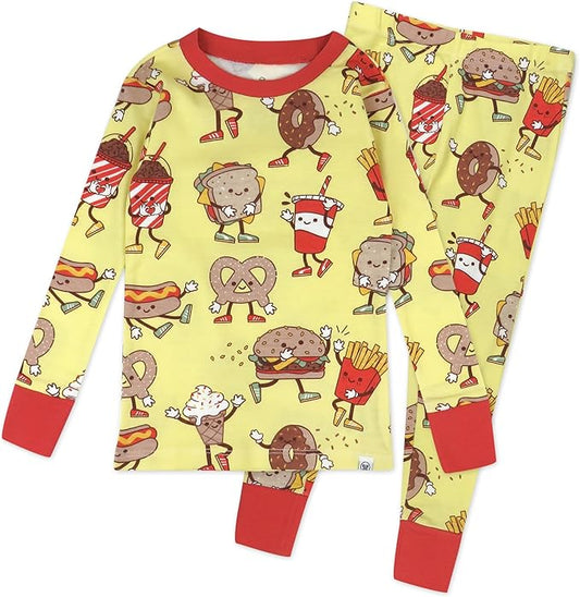 HonestBaby 2-Piece Pajamas Sleepwear Pjs 100% Organic Cotton for Baby, Toddler, Kids, Boy